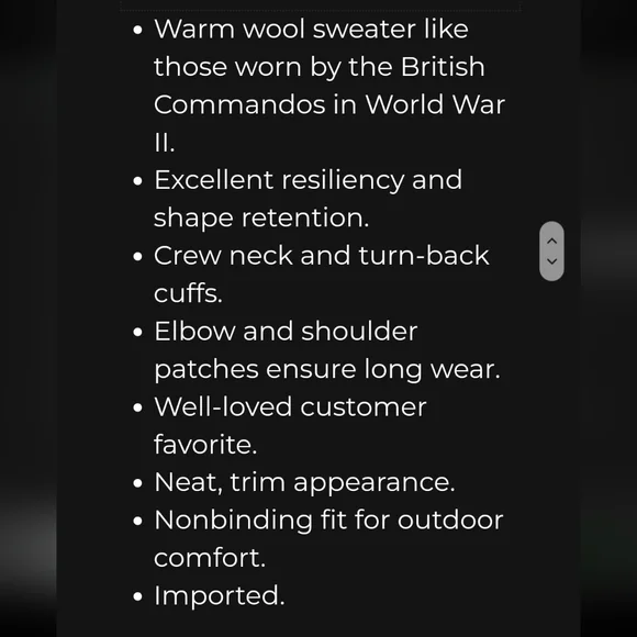 L.L.Bean Commando Ribbed Lambswool Sweater Shoulder Elbow Patches Size Small